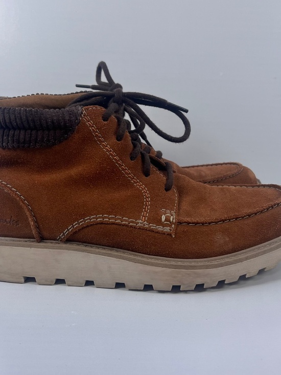 Clarks Barnes Mid Moc Toe Brown Suede Outdoor Comfort Boots Men\'s Size 9.5 main image 8